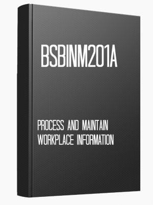 BSBINM201A Process and maintain workplace information