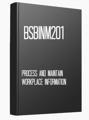 BSBINM201 Process and maintain workplace information