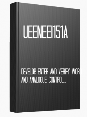 UEENEEI151A Develop, enter and verify word and analogue control programs for programmable logic controllers.