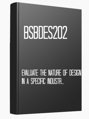 BSBDES202 Evaluate the nature of design in a specific industry context