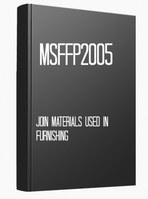 MSFFP2005 Join materials used in furnishing
